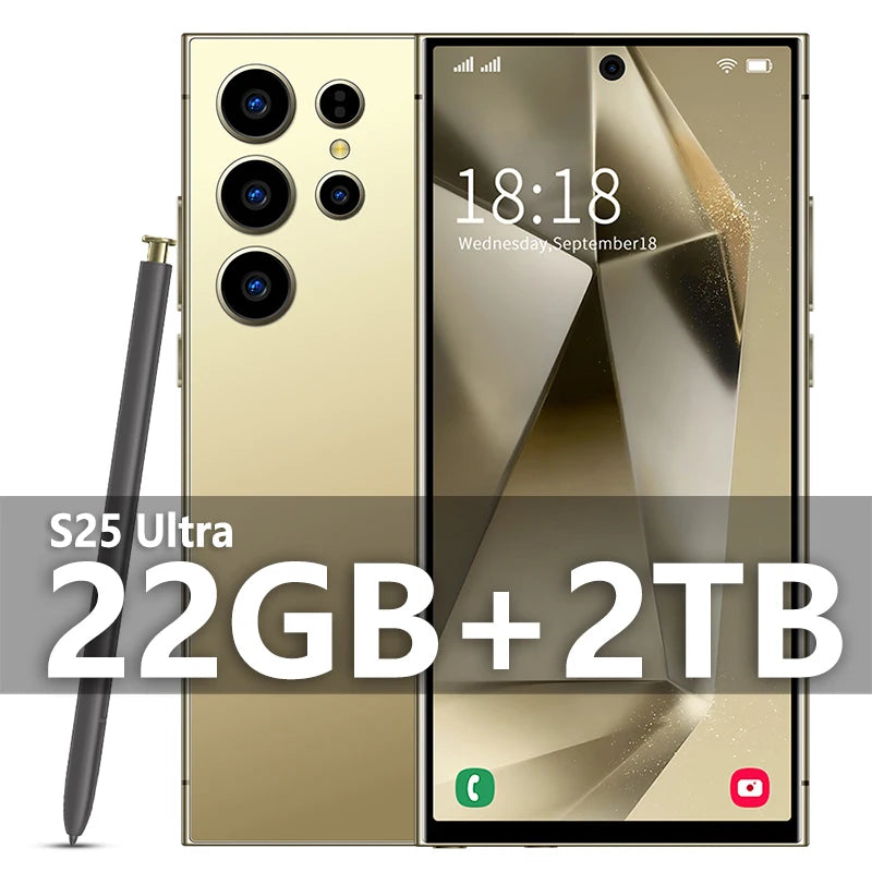 2025 New S25 Ultra Smartphone Original 7.3 Inch Celulares Android Moblie Phones Unlocked 5G Dual Sim Global Version CellPhones