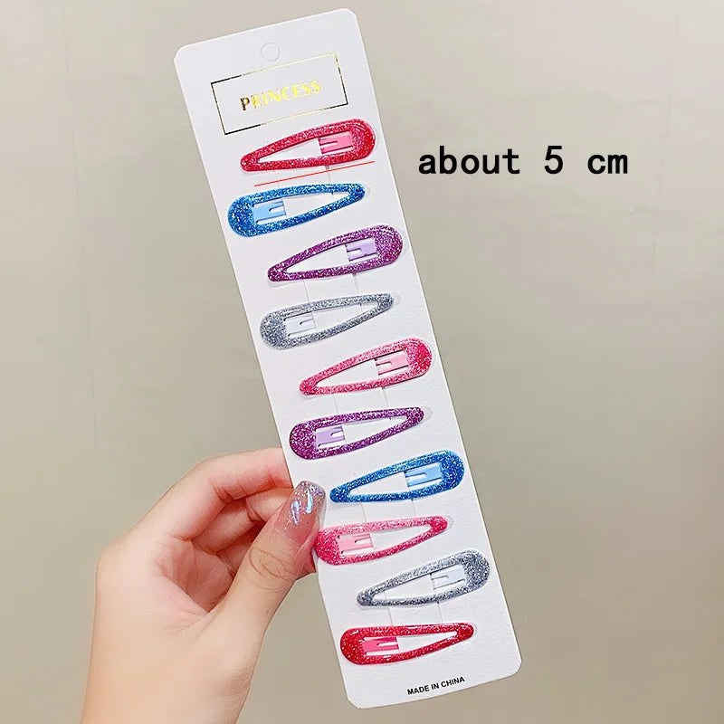 10pcs/set Cute Colorful Star Waterdrop Shape Hair Clips For Girls Children Lovely Hair Decorate Hairpins Kids Hair Accessories
