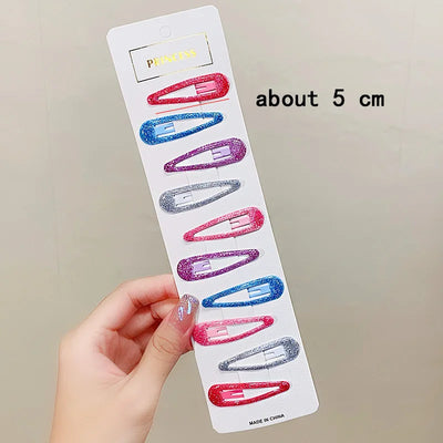10pcs/set Cute Colorful Star Waterdrop Shape Hair Clips For Girls Children Lovely Hair Decorate Hairpins Kids Hair Accessories