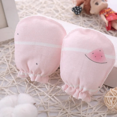 5 Pairs Anti-Scratch Gloves For Babies Cotton Cute Newborn Mittens 0-3 Months Baby Boy Girl Accessories