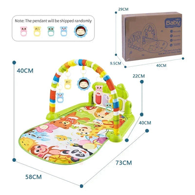 New Baby Music Rack Play Mat Kids Piano Keyboard Carpet Gym Crawling Activity Baby Rug Early Educational Toy for Infant Gift