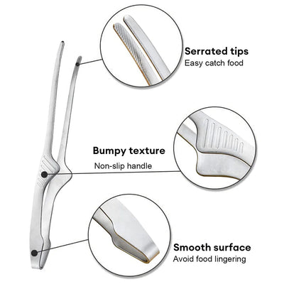 Stainless Steel BBQ Tongs Food Clip Outdoor Grilling Clamp Kitchen Baking Bread Tweezer Barbecue Cooking Tool for Picnic Camping
