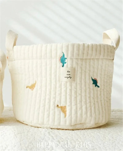South Korea Ins Dirty Clothes Storage Basket Baby Diaper Storage Basket Home Quilted Children's Toys Clutter Sorting Basket