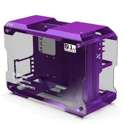 ZEAGINAL ZC-01M mini water-cooled chassis all-aluminum double-sided tempered glass DIY desktop computer game small chassis