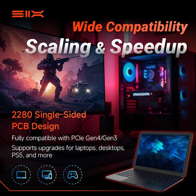 SIX PCIe 4.0 SSD NVMe M2 7350MB/s Read Speed for PS5 & DIY Gaming Computers, 1TB/2TB/4TB [Xiaomi-invested company]