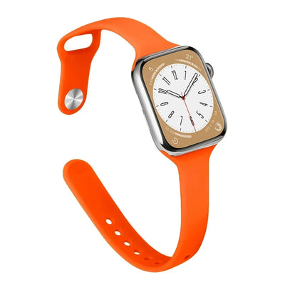 Slim Silicone Strap For Apple Watch Band 45mm 44mm 40mm 41mm 42-38mm sport bracelet iwatch series 8 7 se 3 4 5 6 9 ultra 2 49mm