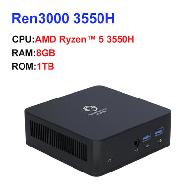 GenMachine Mini PC AMD Ryzen 5 3550H CPU Windows 11 Ryzen DDR4 8GB 256GB 16GB 512GB WIFI5 AMD Pc Gamer Diy Gaming Computer