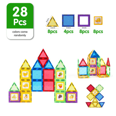 Magplayer Magnetic Building Blocks Construction Set Magnet Tiles Children Montessori Educational Game Toys For Kid Boy Girl Gift