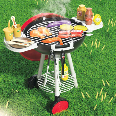 BBQ Grill Set - 25pc Toy Barbecue Grill Set for Kids - Includes Accessories and Play Food - Ages 3 and Up,Christmas Gifts