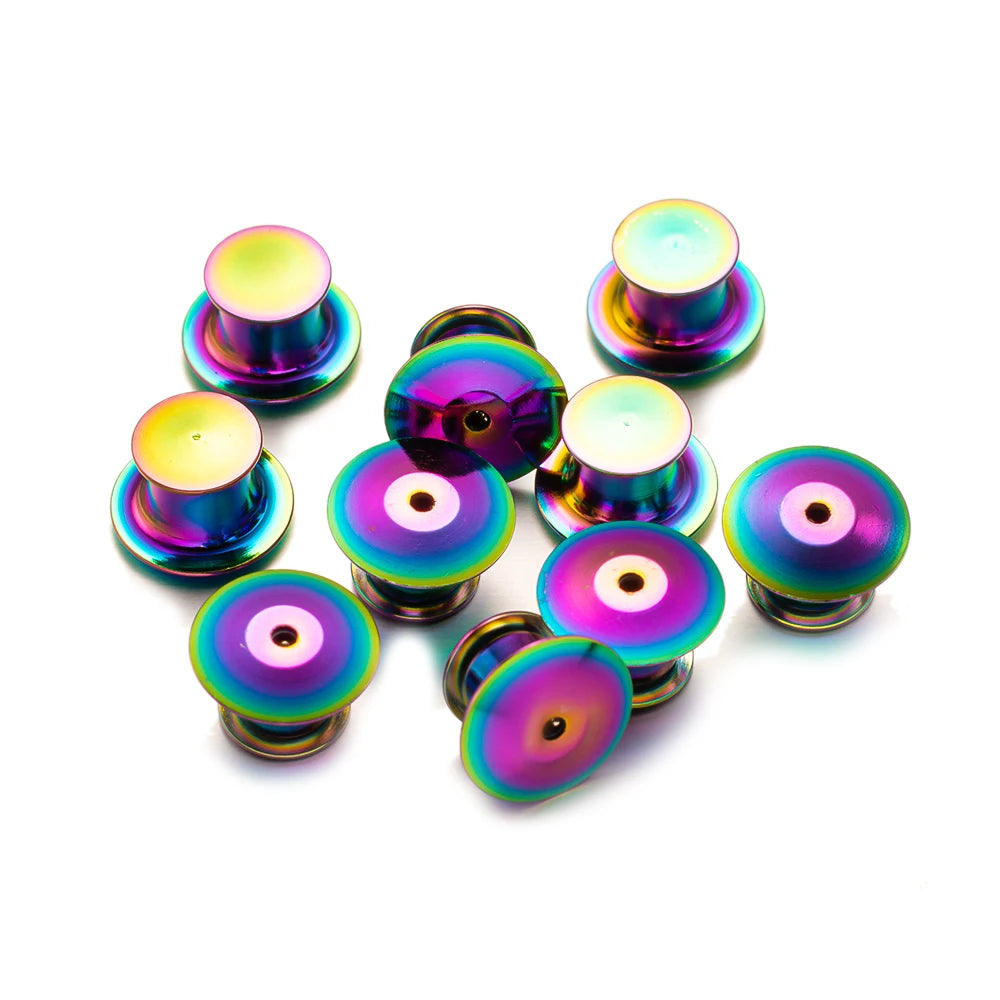 10/20Pcs Metal Locking Pin Back Locking Pin Keeper Clasp DIY Backing Brooch Lapel Safety Hold Lock Jewelry Making Accessories