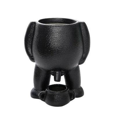 Ceramic Peeing Potted Gardening Pots Novelty Peeing Planter Pot with Drainage Desktop Flowers Planter Display for Bedroom Patios