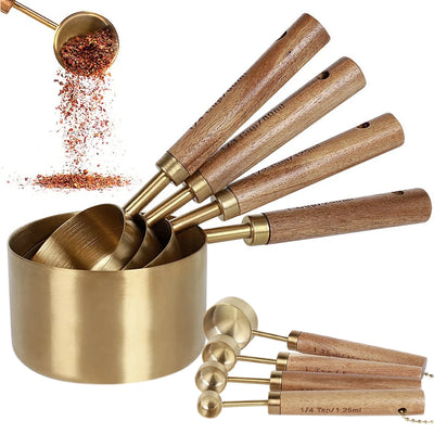 11/6pc Stainless Steel Measuring Cup Spoon Set Espresso Making Measuring Tools Coffee Measure Spoon Kitchen Gadget Measure Scoop