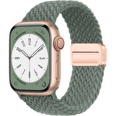 Braided Strap For Apple Watch Band 40mm 45mm 41mm 44mm 49mm 38 magnetic buckle Nylon Bracelet iWatch series se 7 5 6 8 9 Ultra 2