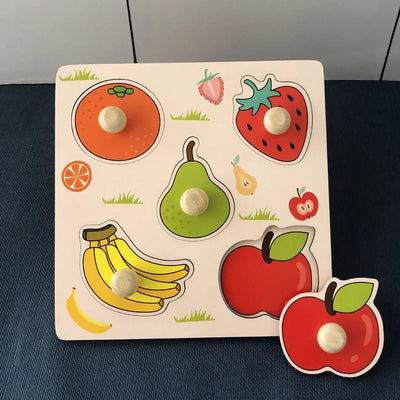 Wooden Puzzle Montessori Toys for Baby 1 2 3 Years Old Kids Alphabet Number Shape Matching Games Children Early Educational Toys