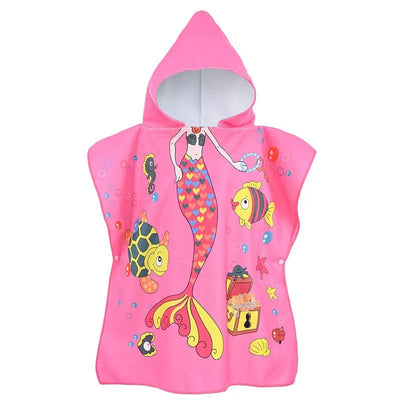 Children 0-5Year Cute Bath Towel Cartoon Animals Hooded Baby Beach Towel Soft Microfiber For Kids Toddlers Pool Poncho
