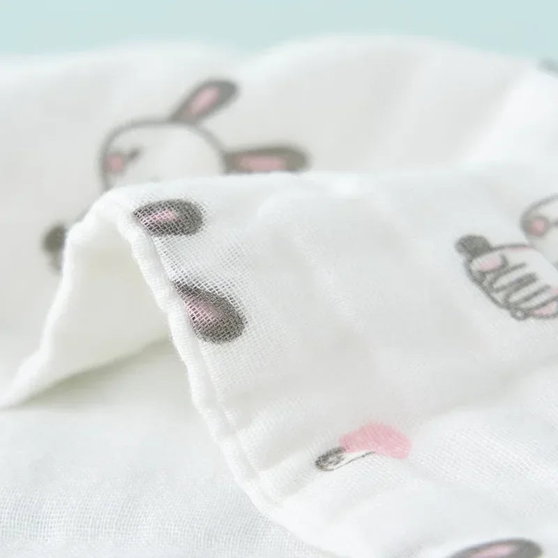 5PCS BABY FACE TOWELS MUSLIN 6-LAYERS COTTON SOFT HANDKERCHIEF BATHING FEEDING WASHCLOTHS BURP CLOTHS FOR BABY