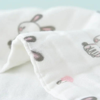 5PCS BABY FACE TOWELS MUSLIN 6-LAYERS COTTON SOFT HANDKERCHIEF BATHING FEEDING WASHCLOTHS BURP CLOTHS FOR BABY