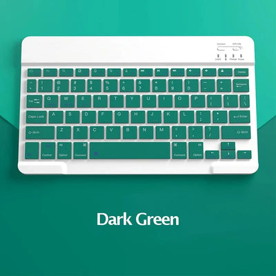 10-INCH SPANISH/ENGLISH BLUETOOTH KEYBOARD – WIRELESS RECHARGEABLE UNIVERSAL KEYBOARD FOR IPAD AIR/PRO, PHONE, TABLET, LAPTOP