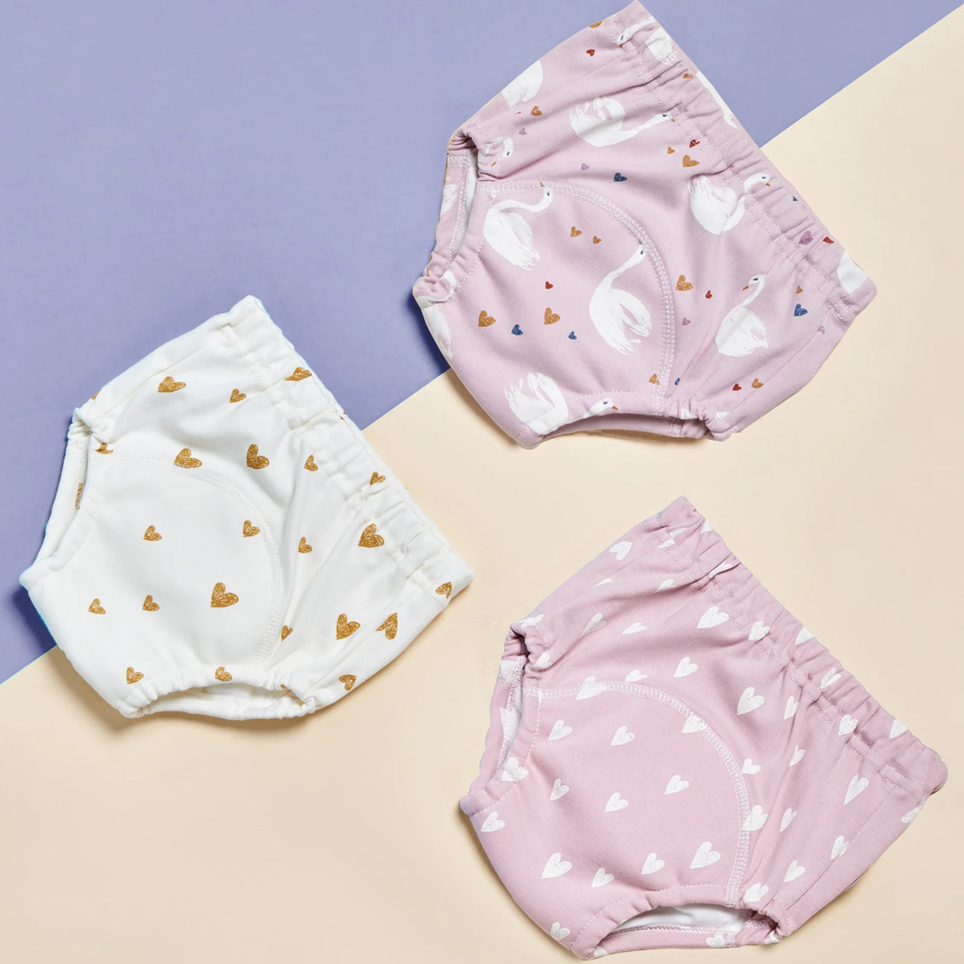 3PCS BABY COTTON TRAINING PANTS 6-LAYER WATERPROOF REUSABLE CLOTH DIAPERS FOR TODDLERS