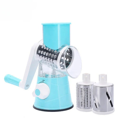 Multifunctional Drum Vegetable Slicer Hand Crank Home Kitchen Chopper Potato Grater Cheese Grinder with Interchangeable Blades