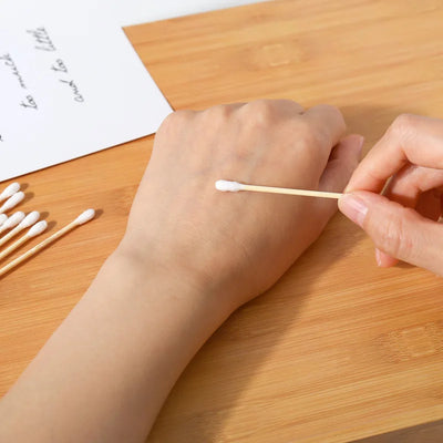 Double Head Wood Cotton Swab Women Makeup Cotton Buds Tip Wood Sticks Nose Ear Cleaning Baby Health Care Tools palos de madera