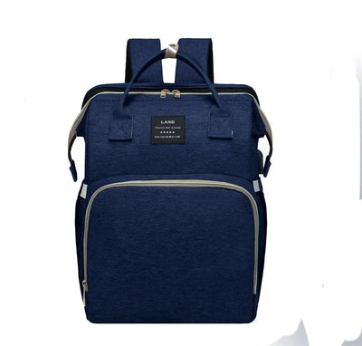 Folding Mommy Bag Lightweight Portable Folding Crib Bed Large-capacity Baby Backpack Female Mommy Outting Bag Mummy Bag