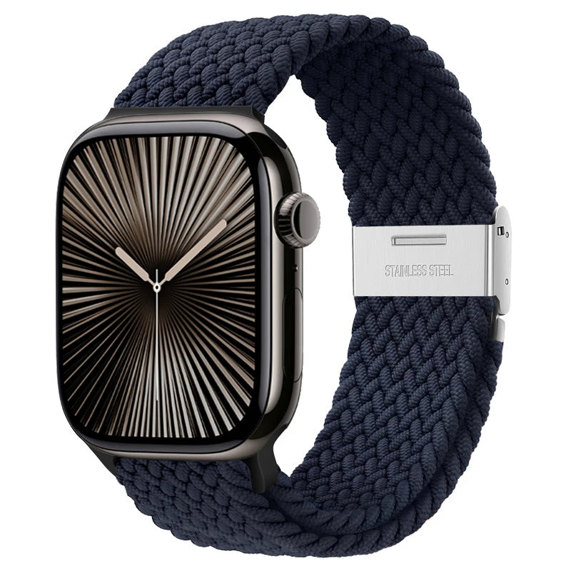 Strap For Apple watch band 46mm 45mm 44mm 49mm 40mm 41mm 42mm Braided loop correa bracelet iWatch series 10 8 9 7 5 se 6 4 Ultra