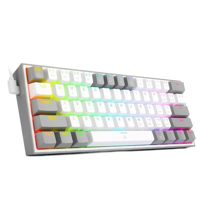 2025 K617 RGB MINI MECHANICAL GAMING KEYBOARD – 61 KEYS, RED SWITCHES, WIRED