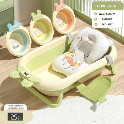 Baby Folding Tub Baby Tub 0-6 years old Large size Newborn Baby Products Bath Seat Bathtub Children's Baby Shower Tub Wash basin