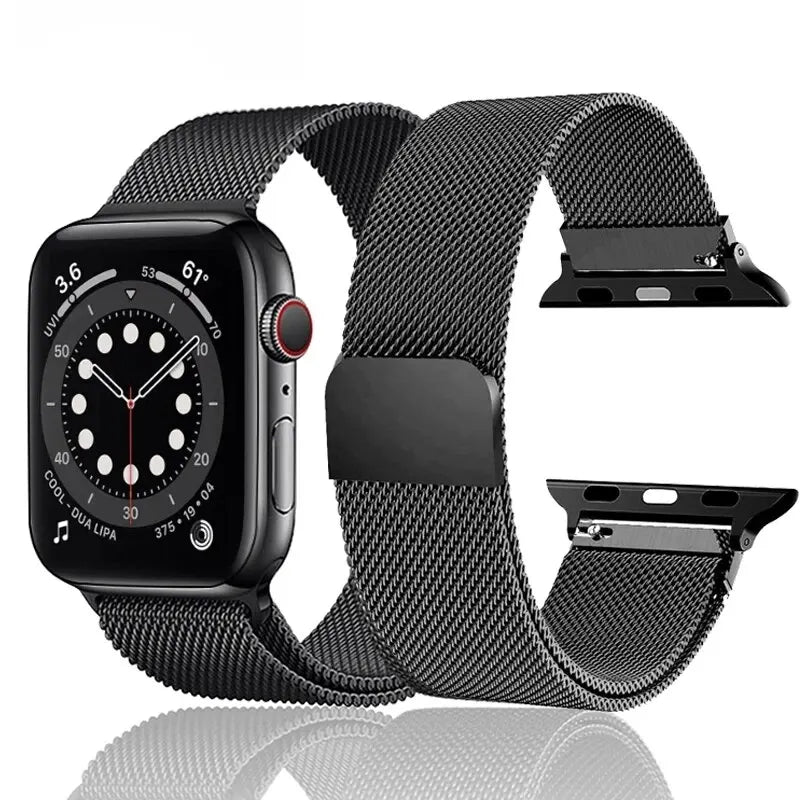 Milanese Loop Strap For Apple Watch Band 49mm 44mm 40 45mm 41mm Metal Stainless Steel Bracelet Iwatch Series 10 46mm 42mm Ultra2