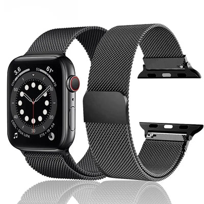 Milanese Loop Strap For Apple Watch Band 49mm 44mm 40 45mm 41mm Metal Stainless Steel Bracelet Iwatch Series 10 46mm 42mm Ultra2