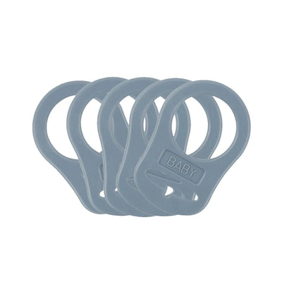 5PCS MULTI-COLOR SILICONE PACIFIER CLIP ADAPTERS FOR MAM DUMMY HOLDERS – UNIVERSAL BABY PACIFIER RING CONNECTORS