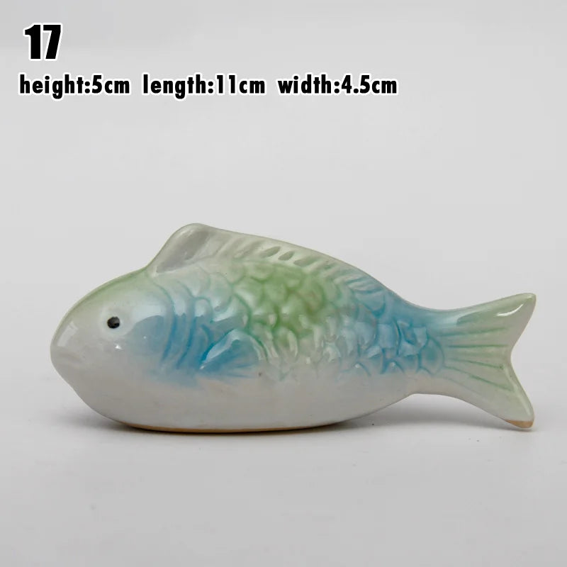 Garden Floating Ceramics Goldfish Creative Ceramic Underglaze Color Hand-painted Turtle Ornament Fish Tank Floating Decor Crafts