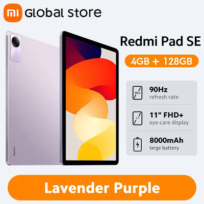 2025 Global Version Redmi Pad SE 128GB / 256GB Snapdragon® 680 Mi Tablet Quad speakers Dolby Atmos® 90Hz 11" Display 8000mAh