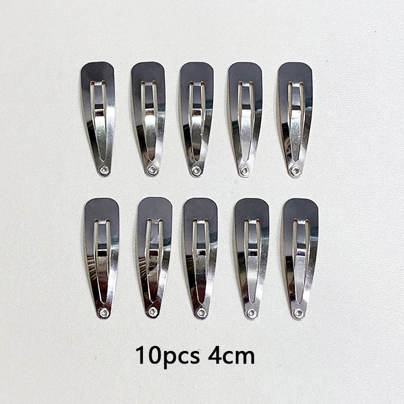 10/20/30pcs/set Women Silver Gold Black Waterdrop Shape Basic Alloy Hair Clips BB hairpins Barrettes Fashion Hair Accessories