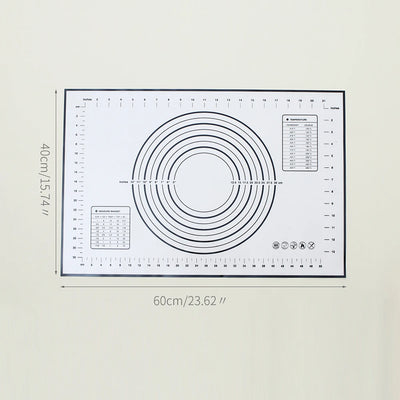 Silicone Baking Mat with Measurement Non Stick Non Slip Dough Rolling Fondant Pastry Mat Pie Crust Pizza Cookies Baking Tools