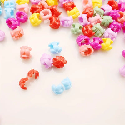 100pcs Small Clips Colorful Hair Clip For Hair Styling Braid Hair, Sweet Cute Hair Accessories