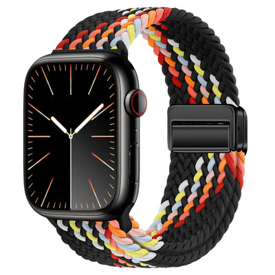 Braided Strap For Apple Watch Band 44mm 40mm 45mm 49mm 41mm 38 buckle Bracelet iWatch Series se 7 3 6 8 9 Ultra 2 Magnetic Band