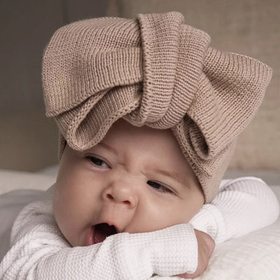 Baby Crochet Hook Fashion Hair Accessories Winter Top Knot Hairband For Kids Children Warm Bow Turban