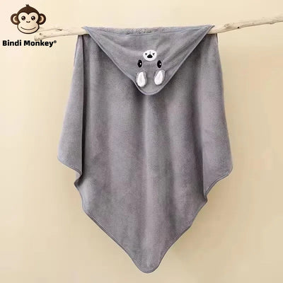 0-3Y Baby Shower Unisex Baby Bathrobe Flannel Cloak Cartoon Boy Girl Ultra-Soft Hooded Spa Robe Bath Towel Newborn Cover-Up