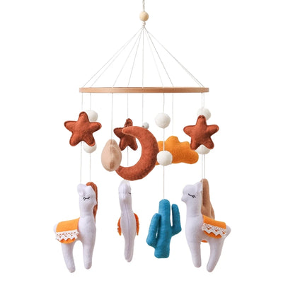 BABY CRIB MOBILE RATTLE TOY – SOFT FELT TEDDY VELVET PINK BEAR HANGING TOY WITH HOLDER FOR INFANTS (0-12 MONTHS)y Holder Bracket Crib Girl Toy