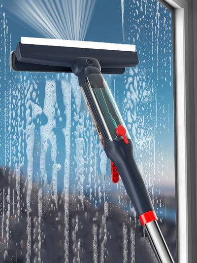 WINDOW CLEANER MOP HOUSEHOLD MULTIFUNCTIONAL WITH SILICONE SCRAPER GLASS SPRAY WASHER FOR GLASS OUTDOOR WINDOW CLEANING TOOL