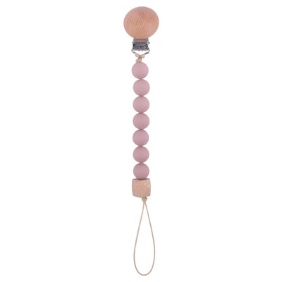 New Baby Products Made of Beech Wood Pacifier Clip To Soothe Silicone Bite Grind Teeth Angle Pacifier Chain Baby Toys Bebes