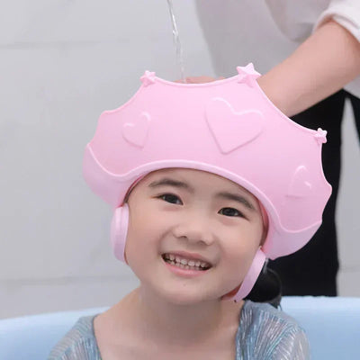 Baby Shower Soft Cap Adjustable Hair Wash Hat For Kids Ear Protection Safe Children Shampoo Bathing Shower Protect Head Cover