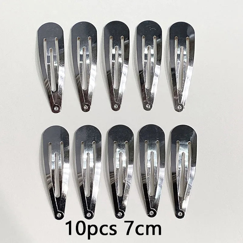 10/20/30pcs/set Women Silver Gold Black Waterdrop Shape Basic Alloy Hair Clips BB hairpins Barrettes Fashion Hair Accessories