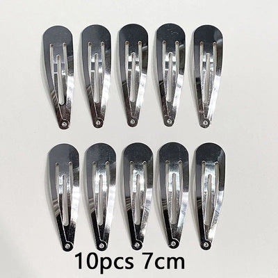 10/20/30pcs/set Women Silver Gold Black Waterdrop Shape Basic Alloy Hair Clips BB hairpins Barrettes Fashion Hair Accessories
