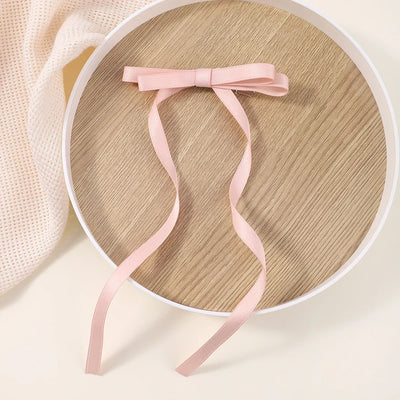 2pcs 2025 New Cute Ribbon Bow Headband Long Tassel Hair Clip Women's Hair Accessories Girls Party Headwear Side Clips Wholesale