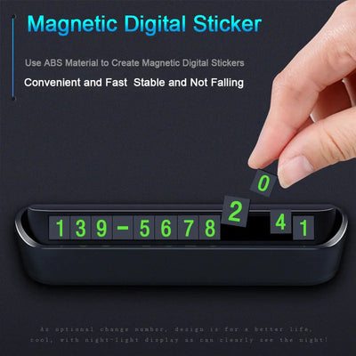 CAR TEMPORARY PARKING PHONE NUMBER PLATE – AUTO PARKING CONTACT CARD