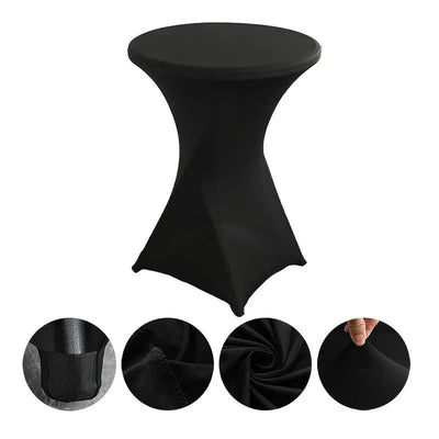 2/1PC Height Stretch Round Tablecloth Cocktail Table Cover Spandex Table Cloth Bar Hotel Party Wedding Elastic Table Cloth Decor