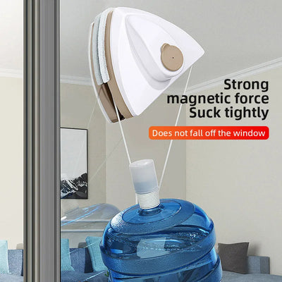 Double Sided Magnetic Glass Window Cleaning Tool, Automatic Water Discharge Double-layer Wiper, Household Special Window Cleaner